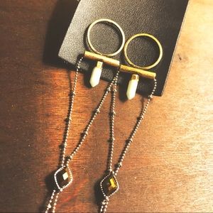 NWT Free People Earrings Mixed Metals Geometric